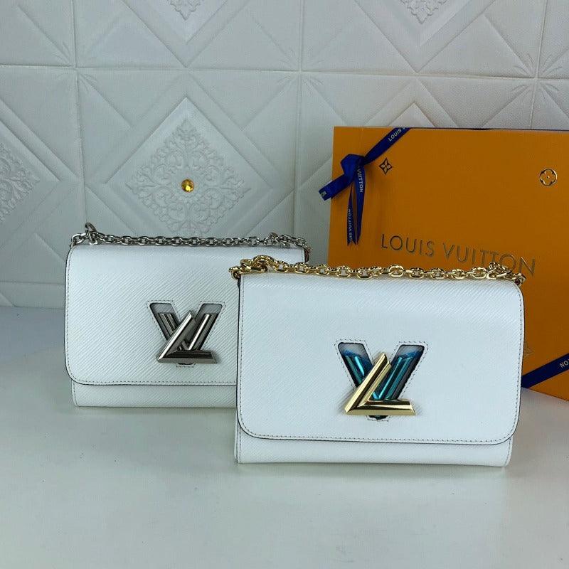 1984 - Twist Handbag With Chain White - GoatLV
