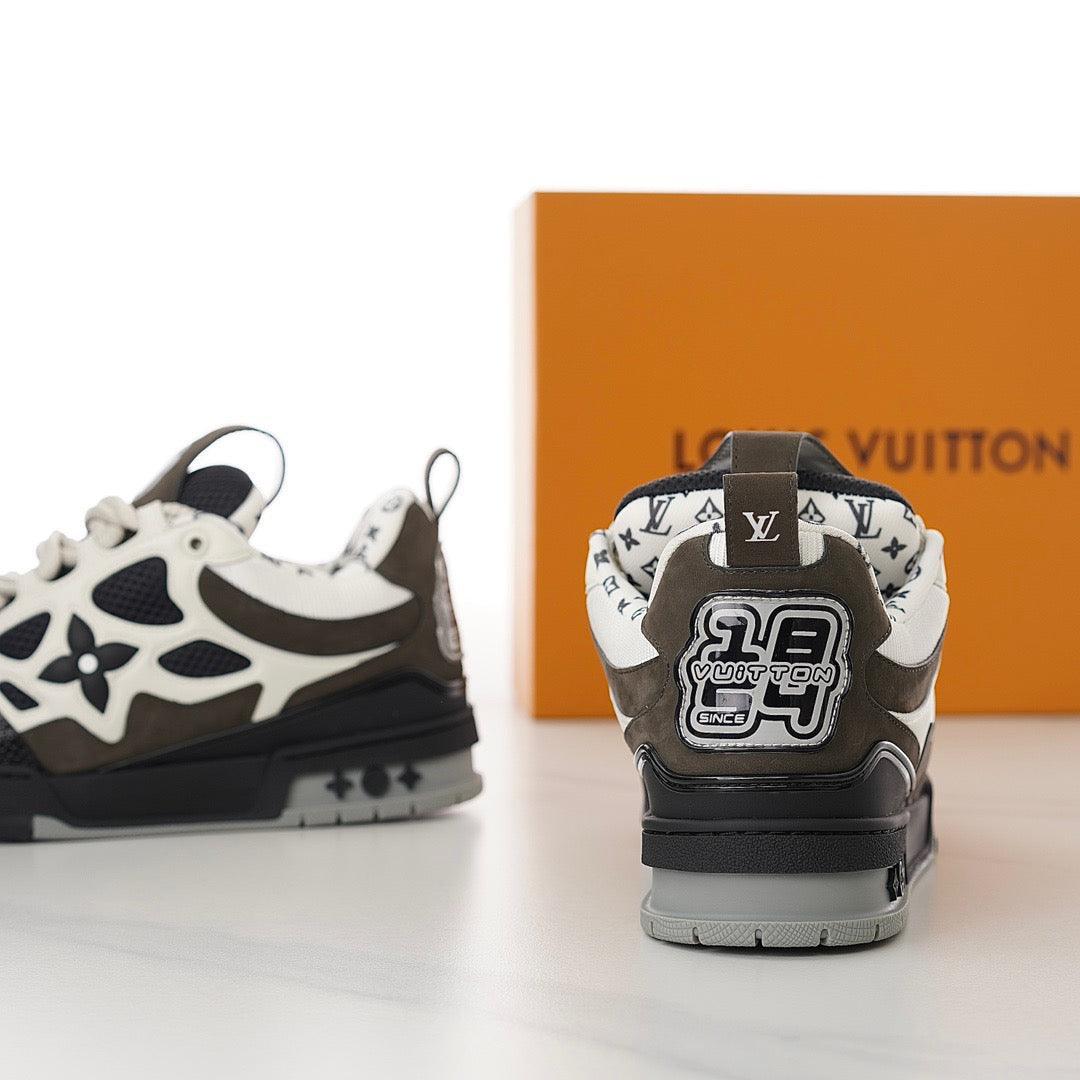 LUV Brown Skate Sneakers-100 Designer Sneakers
