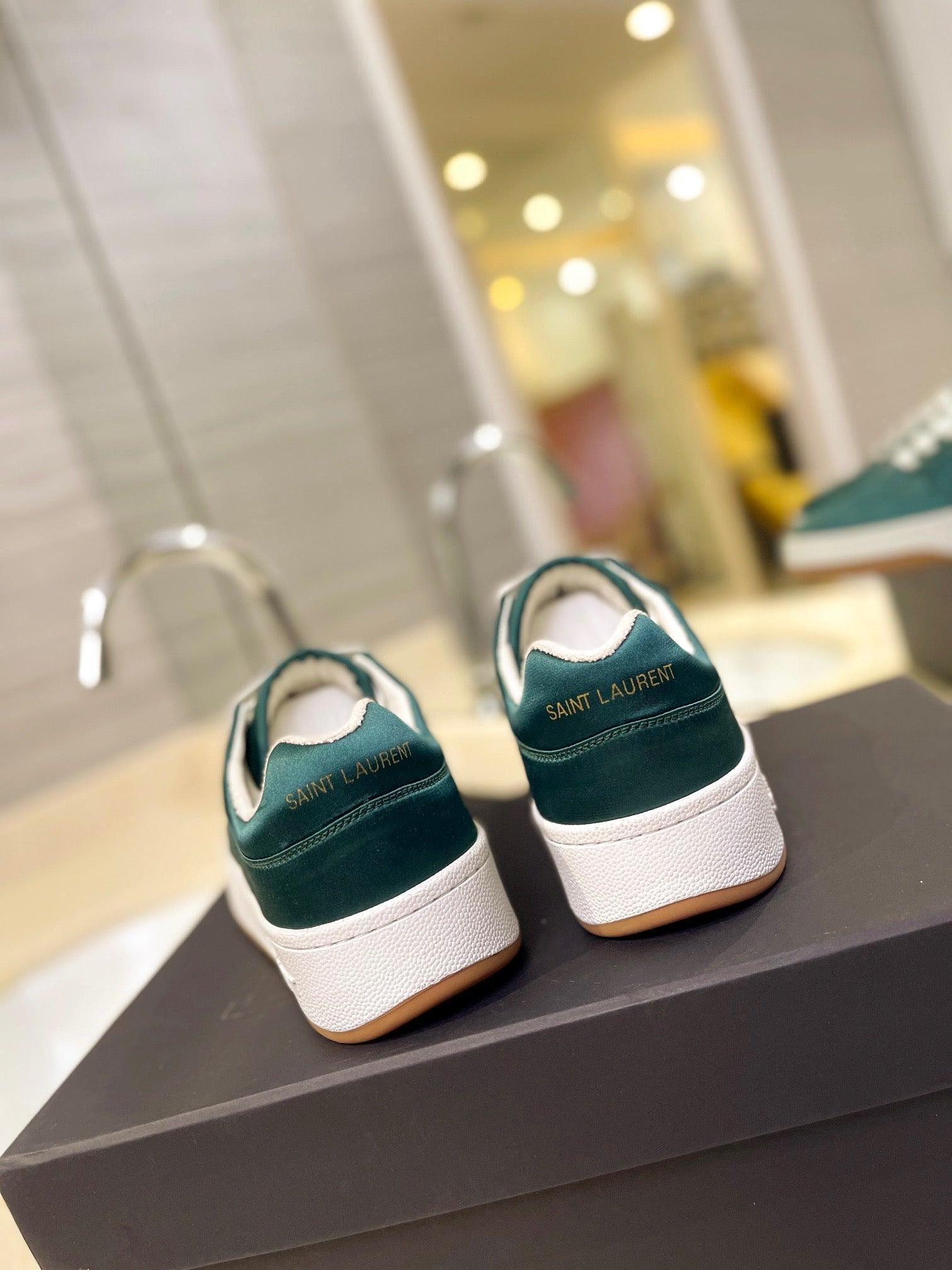 VSL Green Leather Sneakers-173 Designer Sneakers