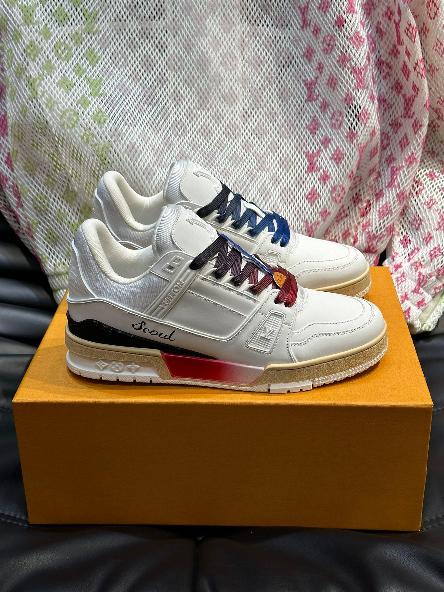 LUV White Trainer Sneakers-086 Designer Sneakers