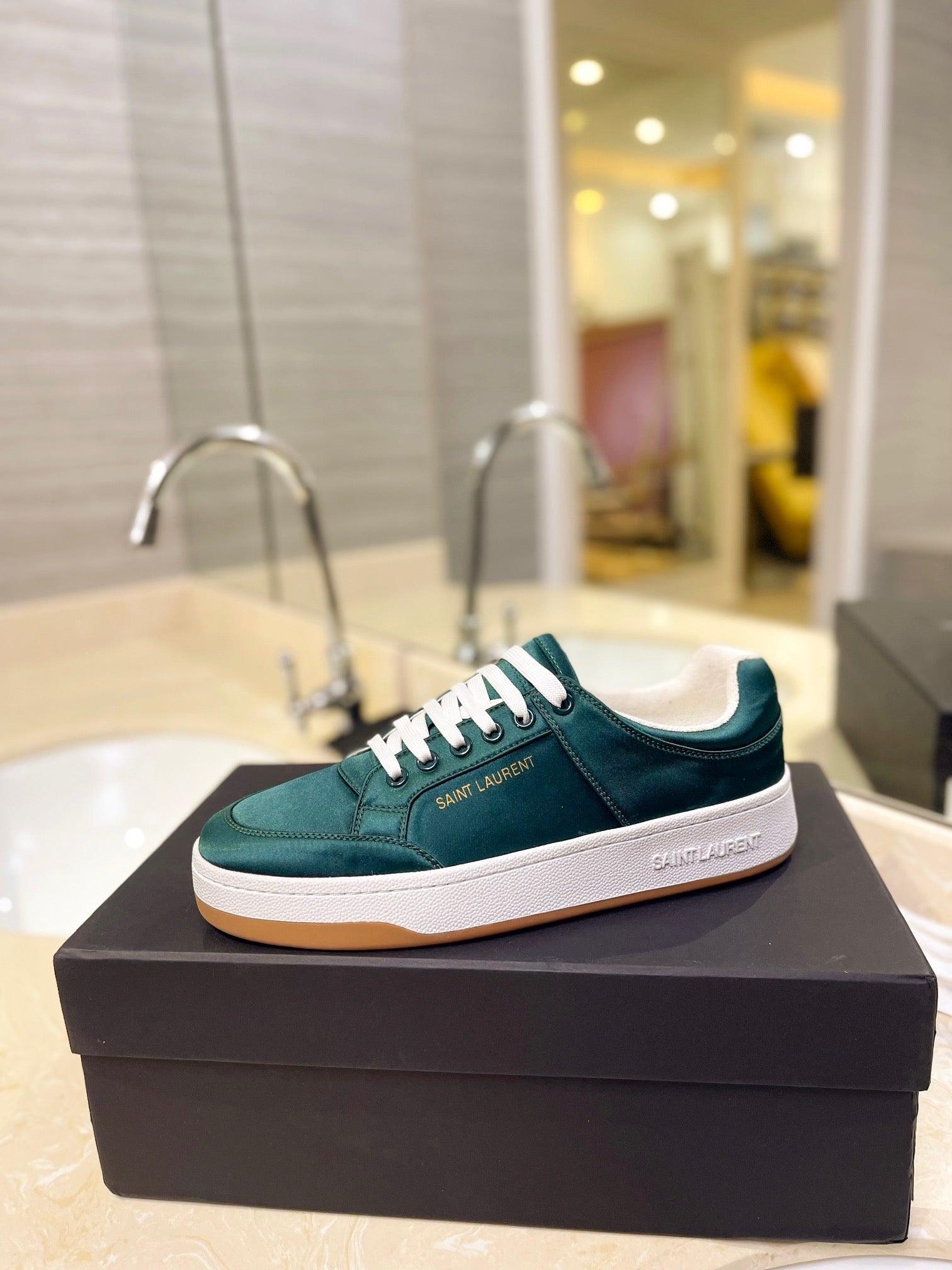 VSL Green Leather Sneakers-173 Designer Sneakers