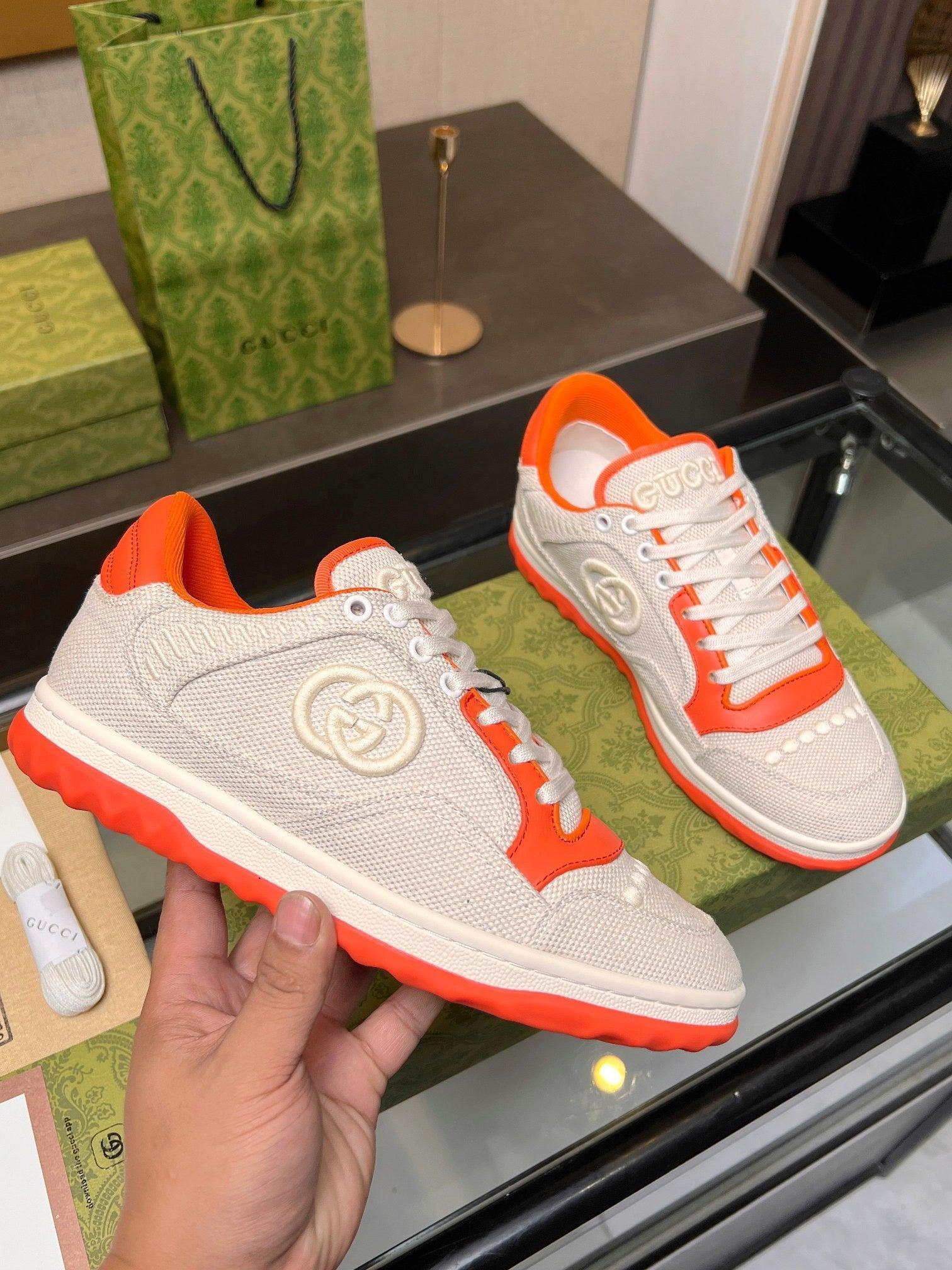 GCI Orange and White MAC80 Sneakers-042 Designer Sneakers