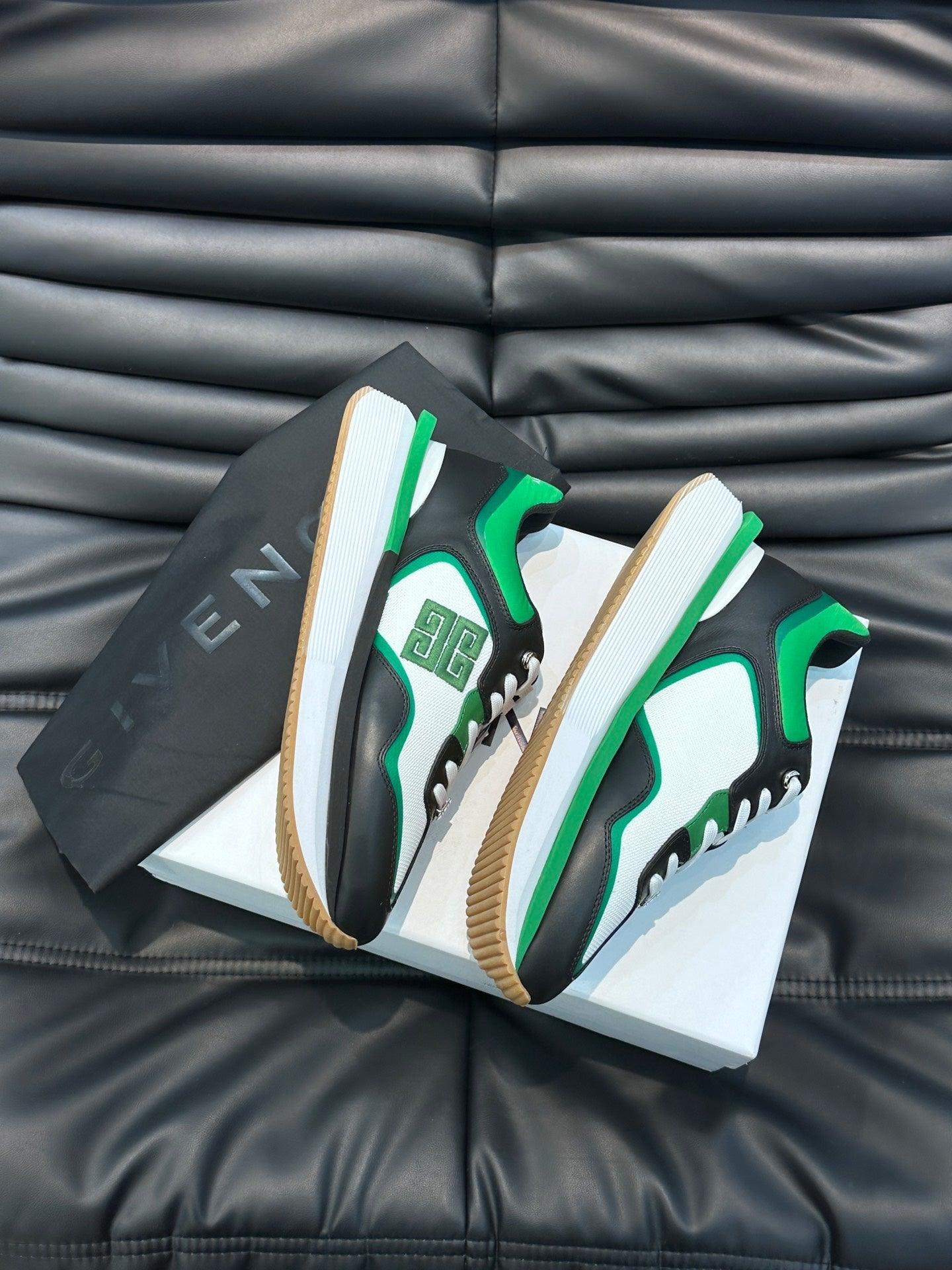 GVC Black and Green Sneakers-010 Designer Sneakers