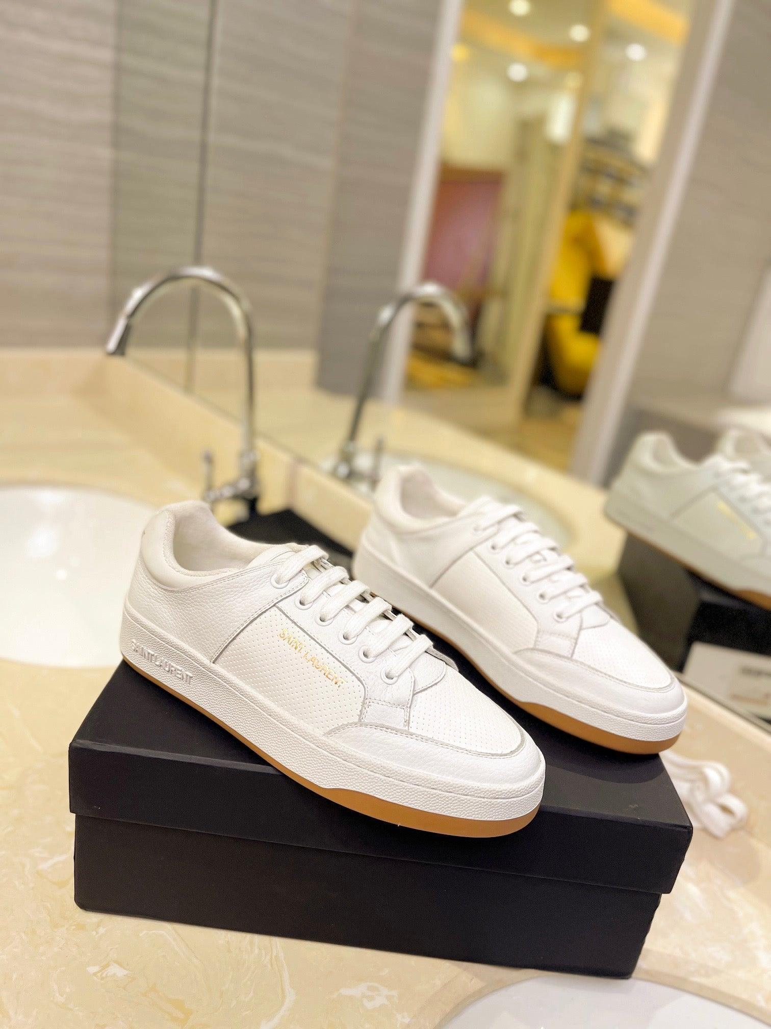 VSL White Leather Sneakers-170 Designer Sneakers