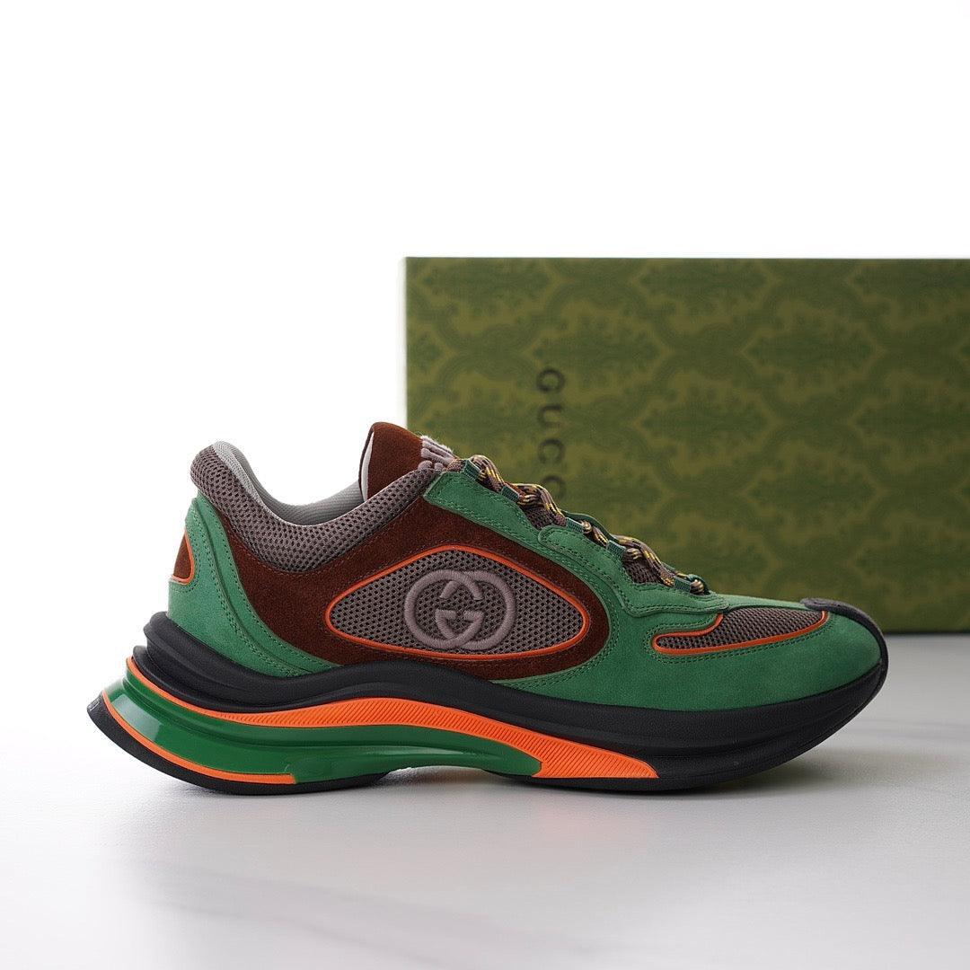 GCI Men's Run Green Suede Sneakers-182 Designer Sneakers