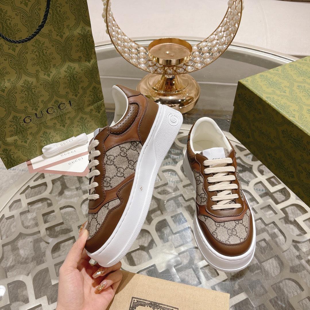 GCI Women's Brown Sneakers-048 Designer Sneakers