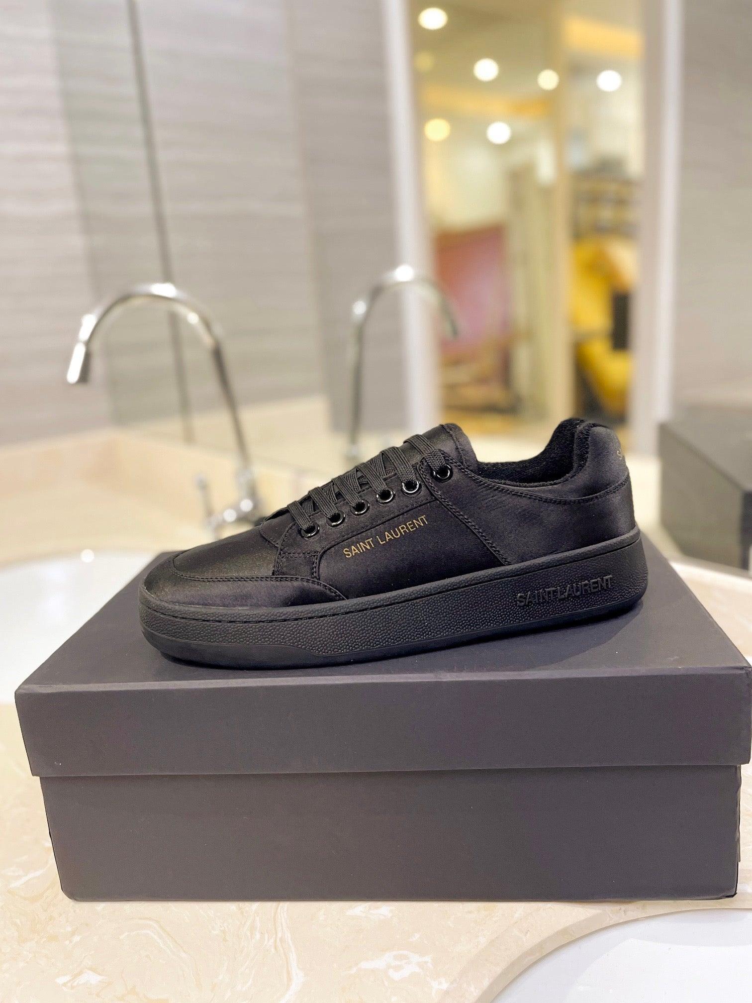 VSL Full Black Leather Sneakers-172 Designer Sneakers