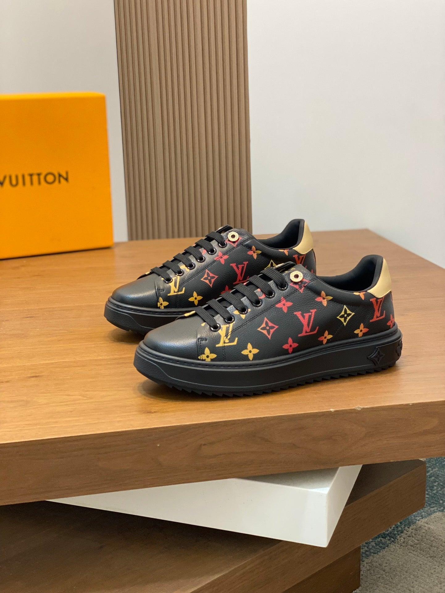 LUV Black Shoes for Men-141 Designer Sneakers