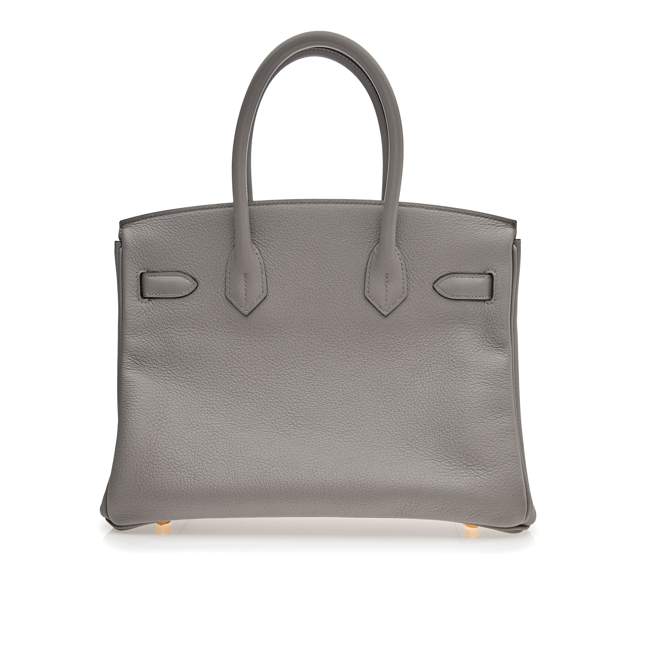 HMS Birkin 30 Gris Togo Leather Gold Hardware.