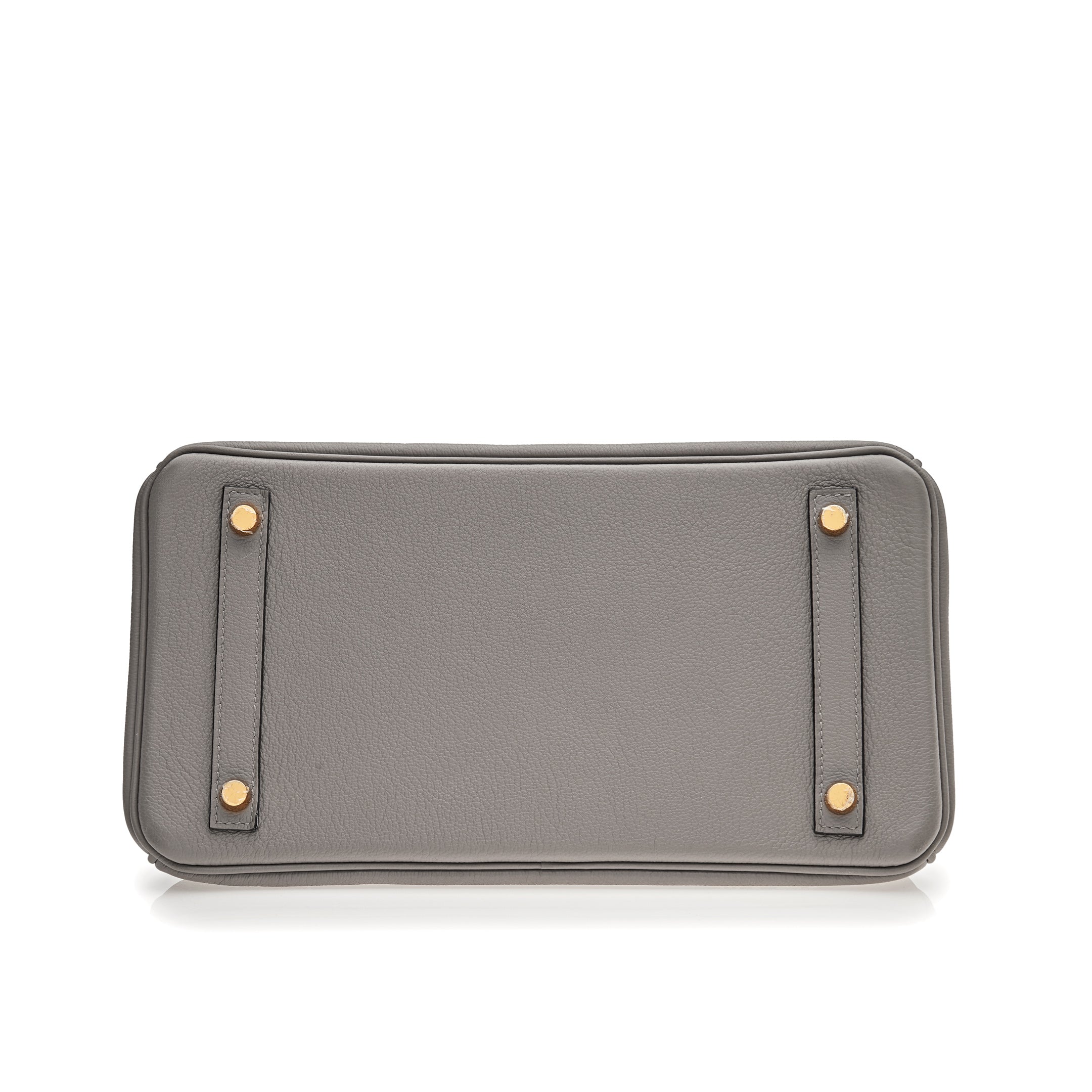 HMS Birkin 30 Gris Togo Leather Gold Hardware.