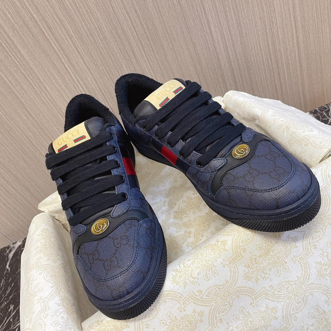 GCI Men's Blue/Dark Blue Screener Sneakers-188 Designer Sneakers