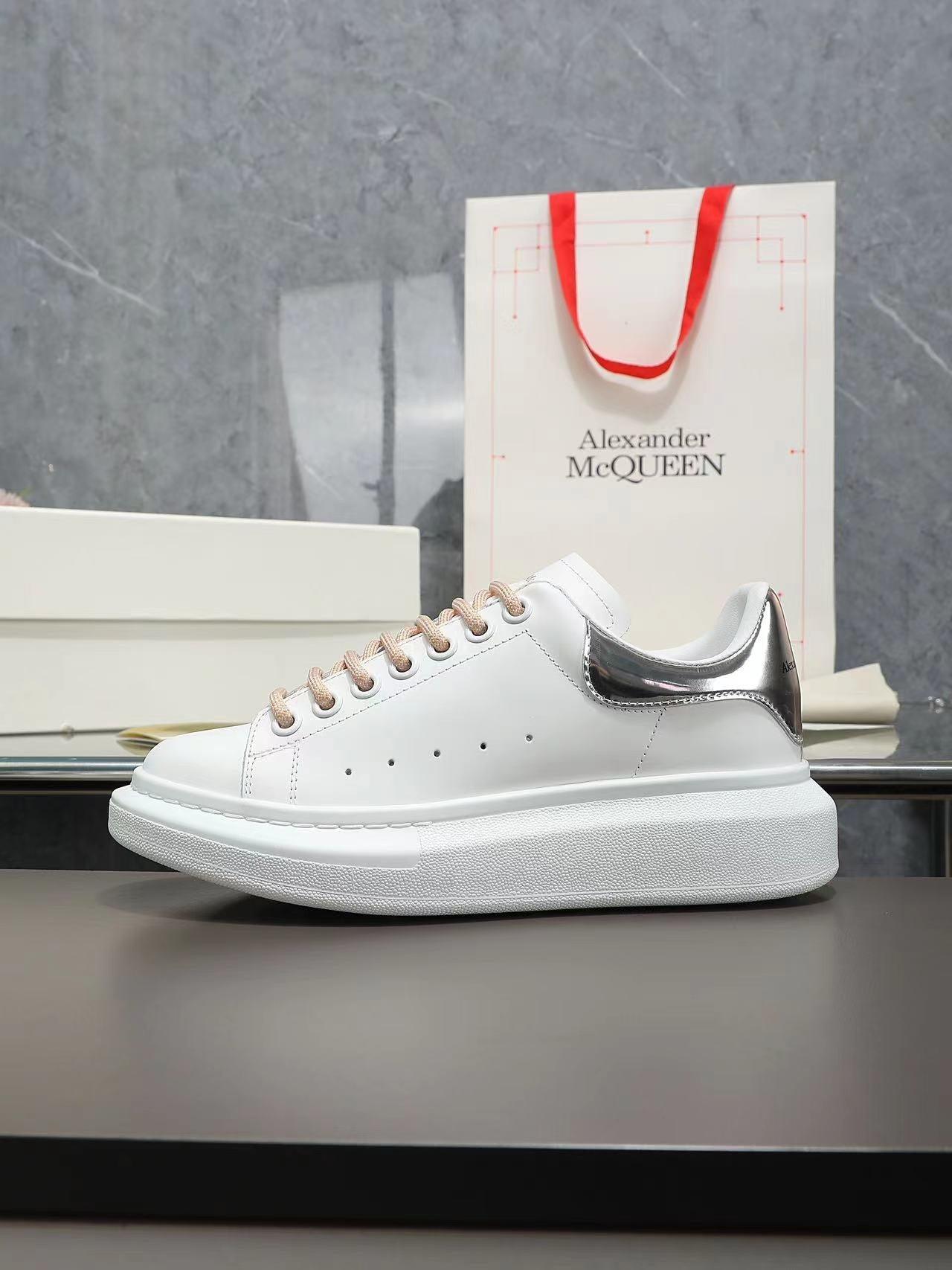 ALMC Oversized Silver and White Sneakers-034 Designer Sneakers