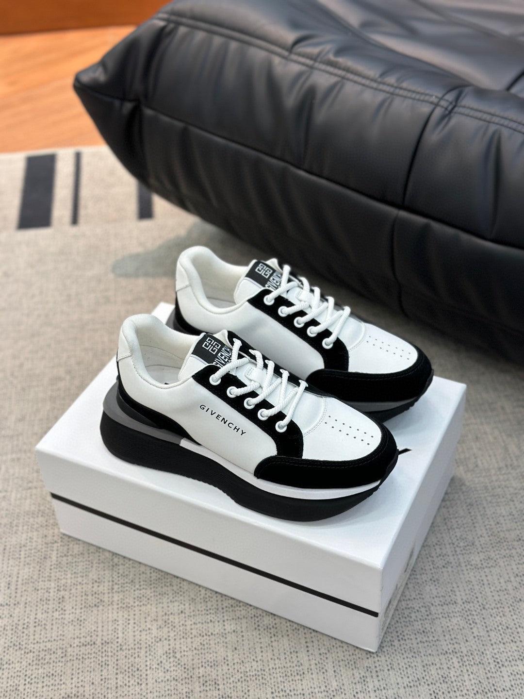 GVC Black and White Logo Sneakers-016 Designer Sneakers
