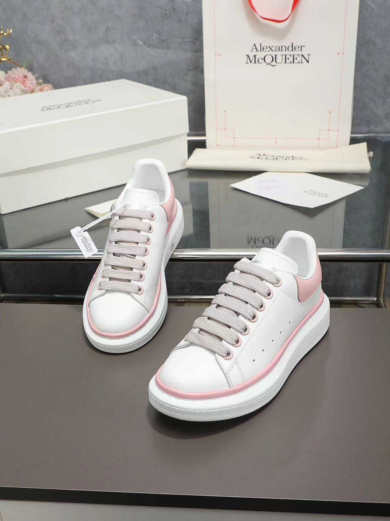 ALMC Pink and White Oversized Sneakers-035 Designer Sneakers