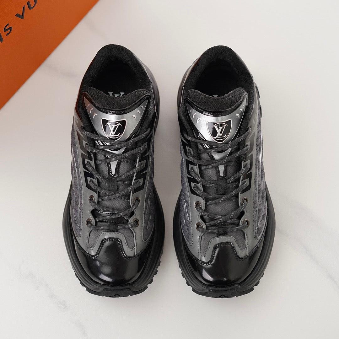 LUV Discovery Lace Up Black Sneakers-102 Designer Sneakers
