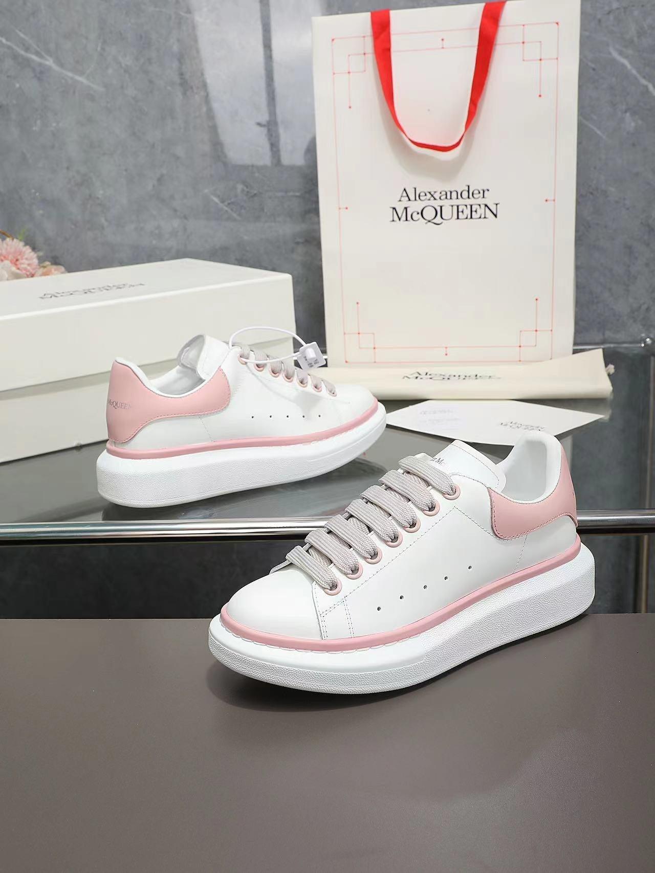ALMC Pink and White Oversized Sneakers-035 Designer Sneakers