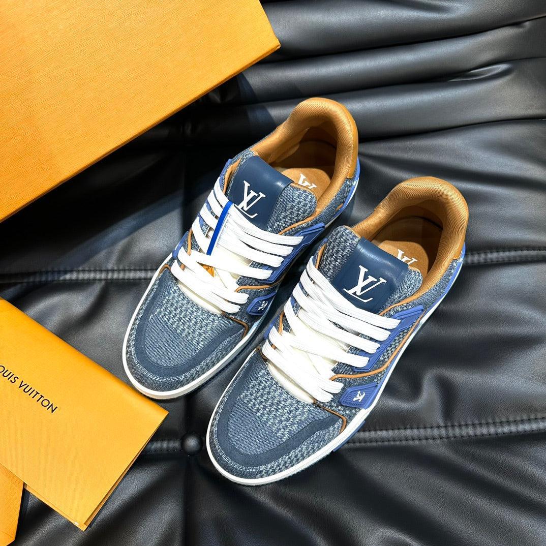 LUV Trainer Blue and Grey Denim Sneakers -071 Designer Sneakers