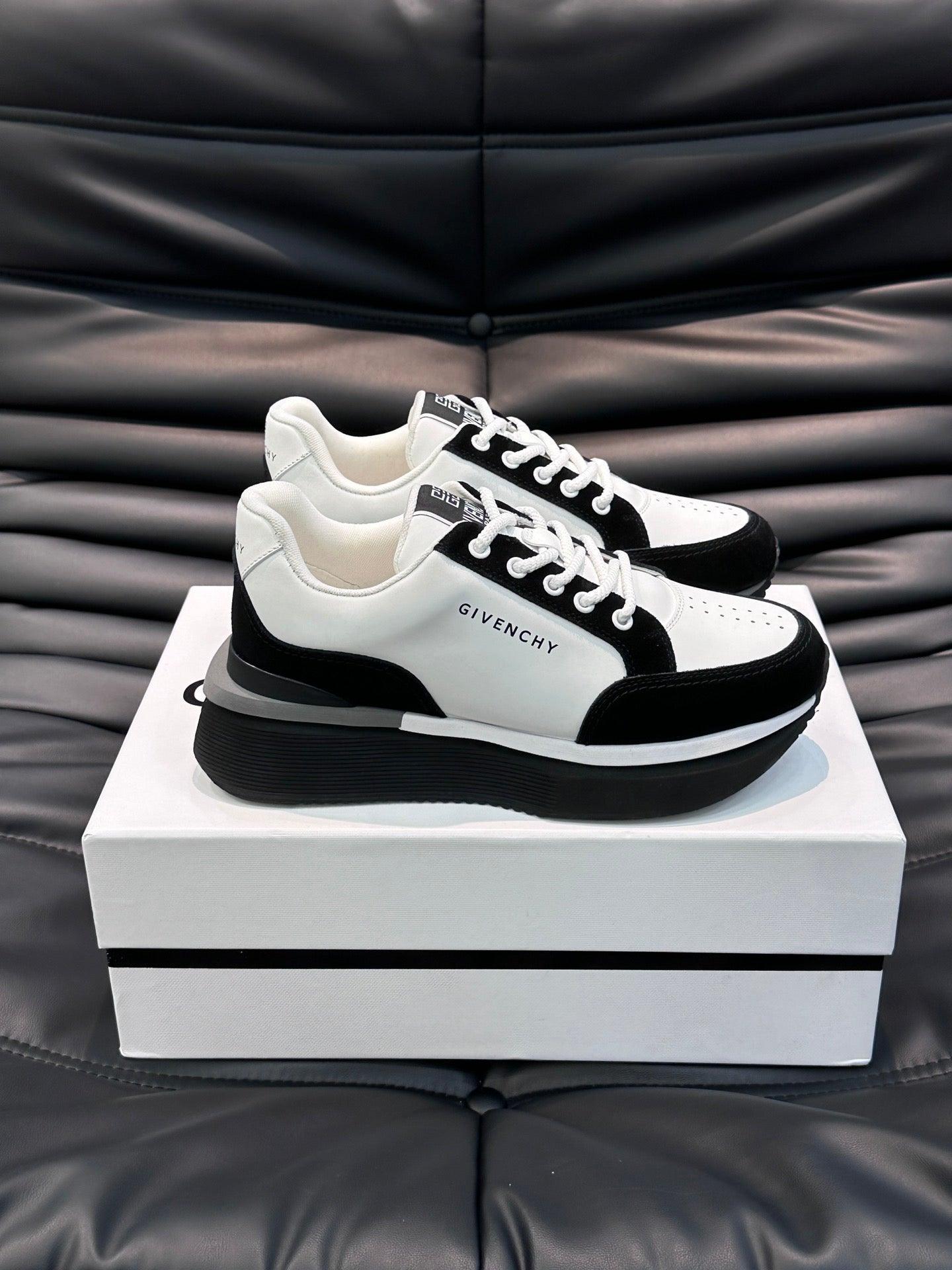 GVC Black and White Logo Sneakers-016 Designer Sneakers