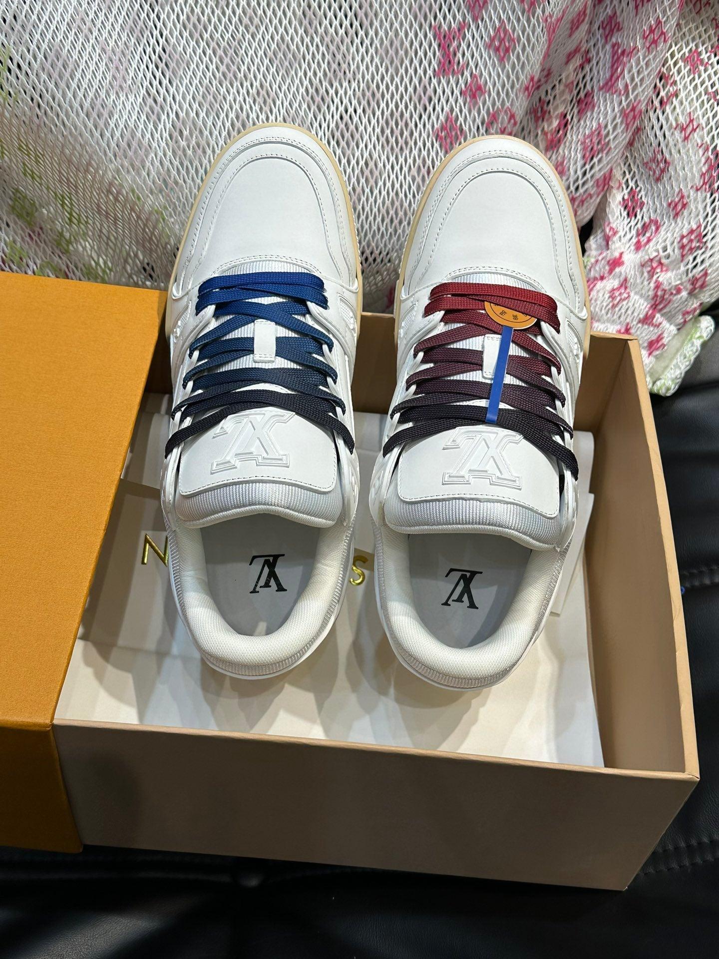 LUV White Trainer Sneakers-086 Designer Sneakers
