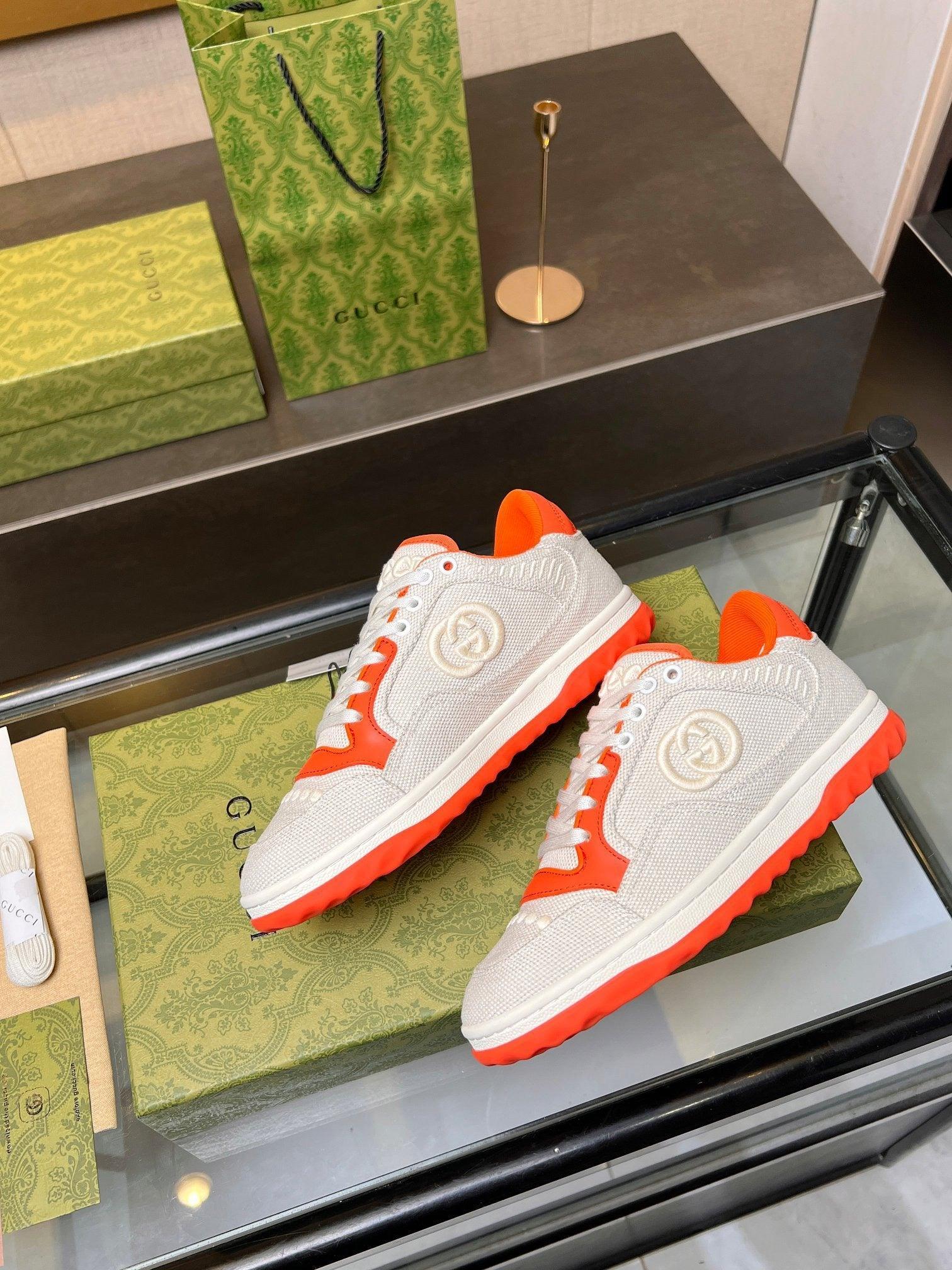 GCI Orange and White MAC80 Sneakers-042 Designer Sneakers
