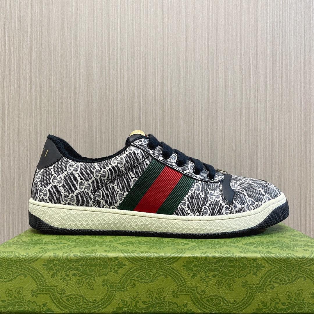 GCI Men's Black and Grey Screener Sneakers-187 Designer Sneakers