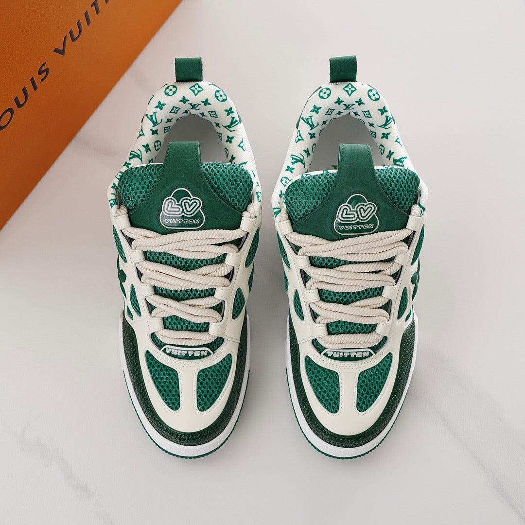 LUV Green Skate Sneakers-098 Designer Sneakers