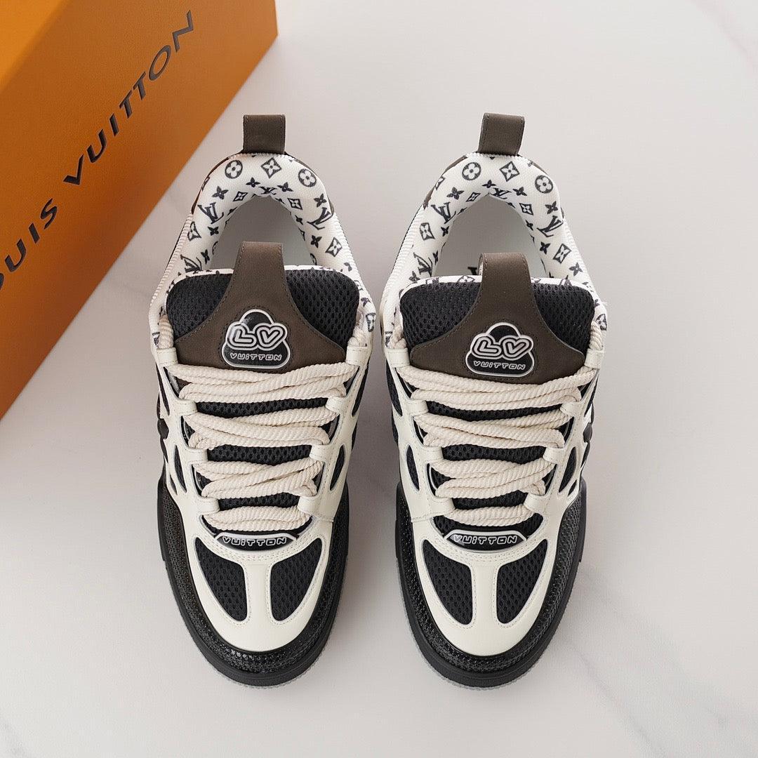 LUV Brown Skate Sneakers-100 Designer Sneakers