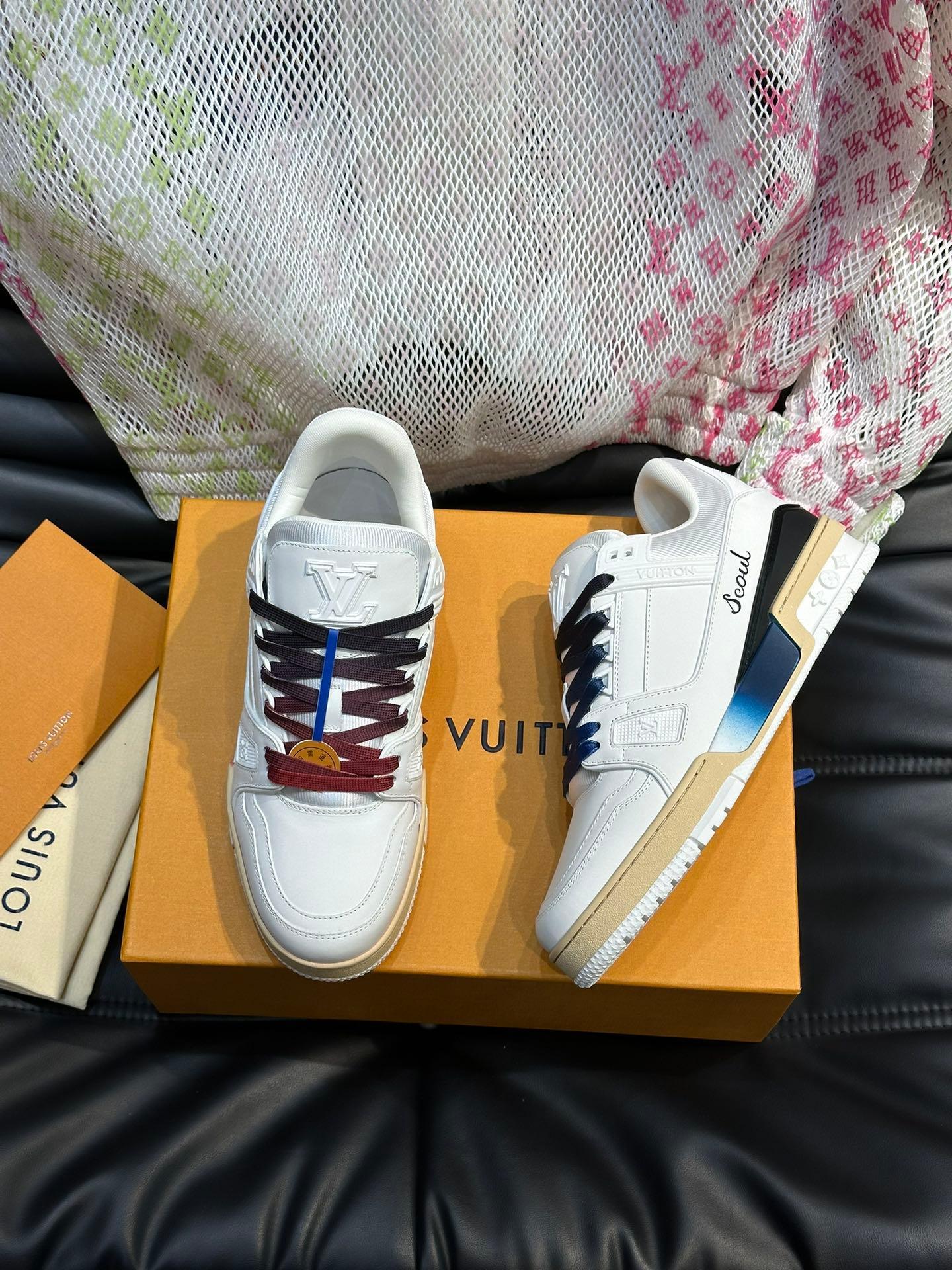 LUV White Trainer Sneakers-086 Designer Sneakers
