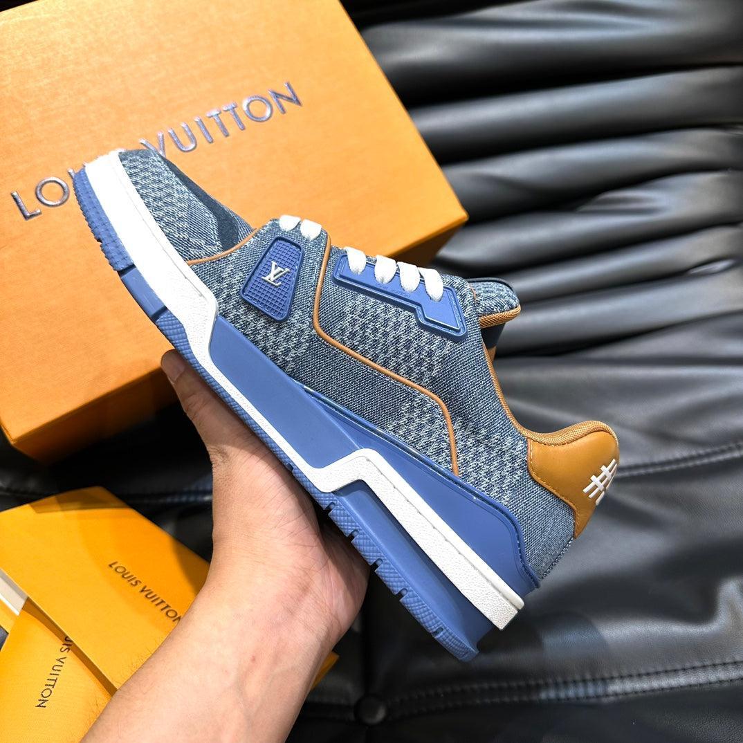LUV Trainer Blue and Grey Denim Sneakers -071 Designer Sneakers