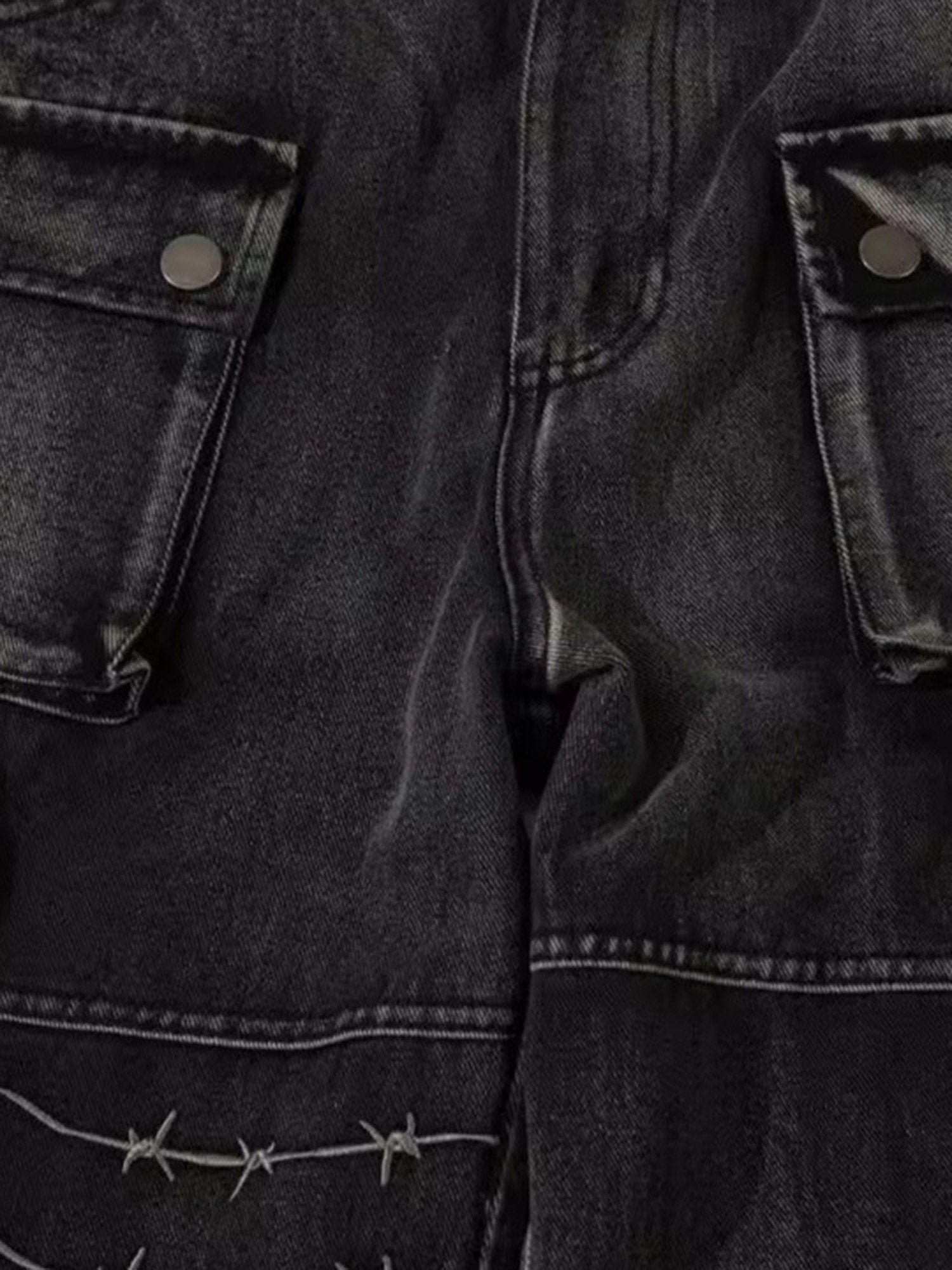 Goatlv High Street Embroidery Hip-Hop Jeans - 2122 - Goatlv
