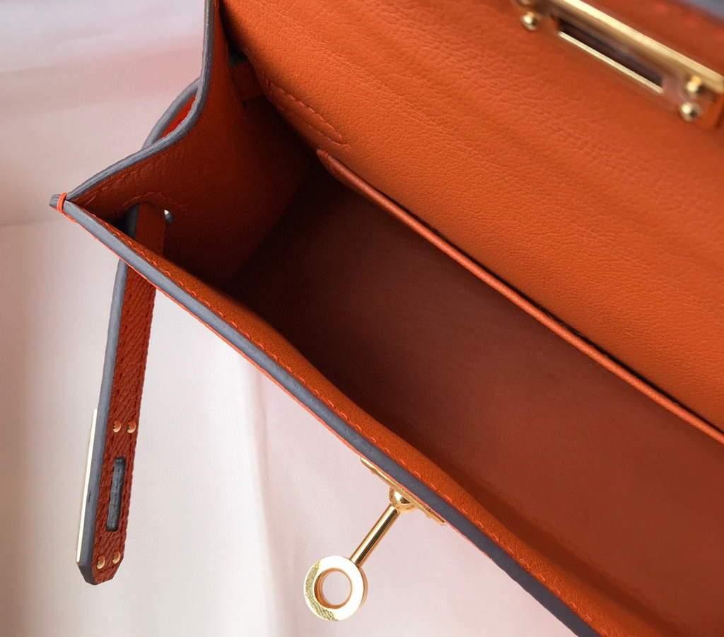 1984 - Mini Kelly Shoulder Bag Orange - GoatLV