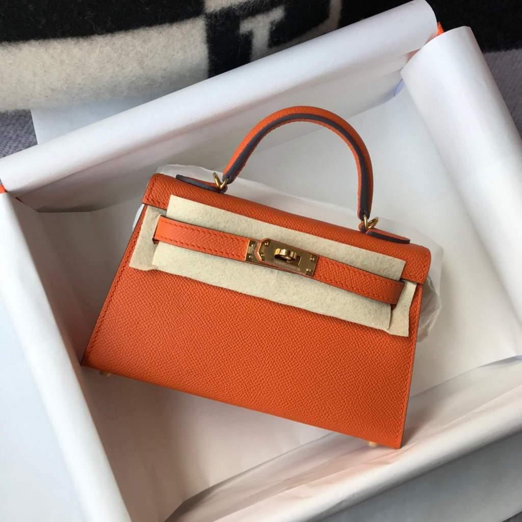 1984 - Mini Kelly Shoulder Bag Orange - GoatLV