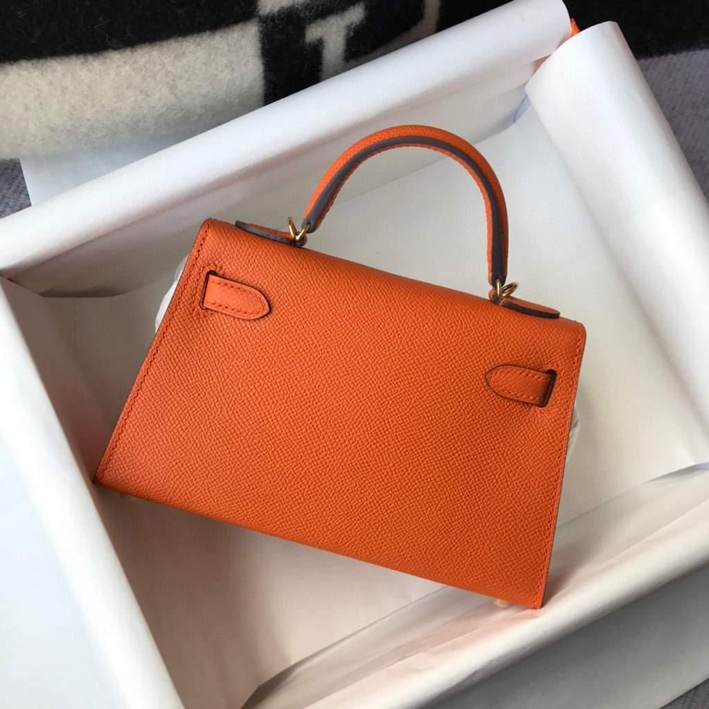 1984 - Mini Kelly Shoulder Bag Orange - GoatLV