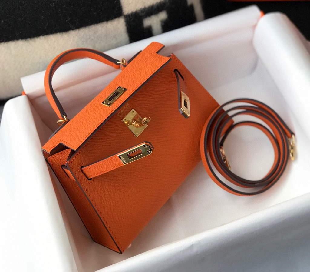 1984 - Mini Kelly Shoulder Bag Orange - GoatLV