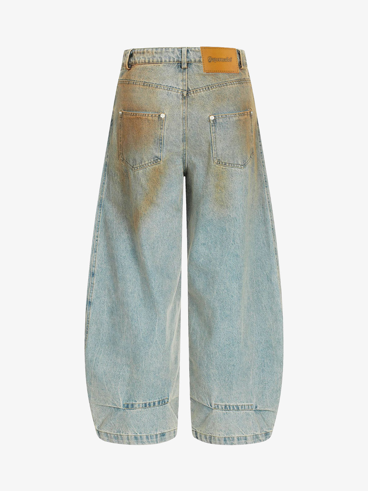 Street Deconstructed Spray Painted Machete Jeans - Goatlv