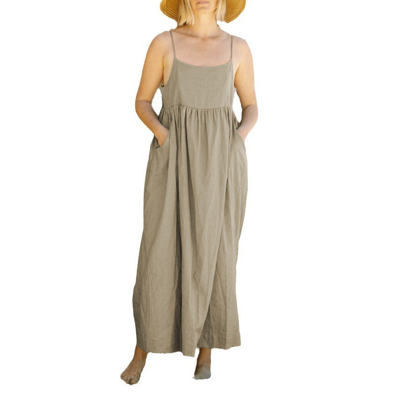 Women's Cotton Sling Dress French Design Nyzzle
