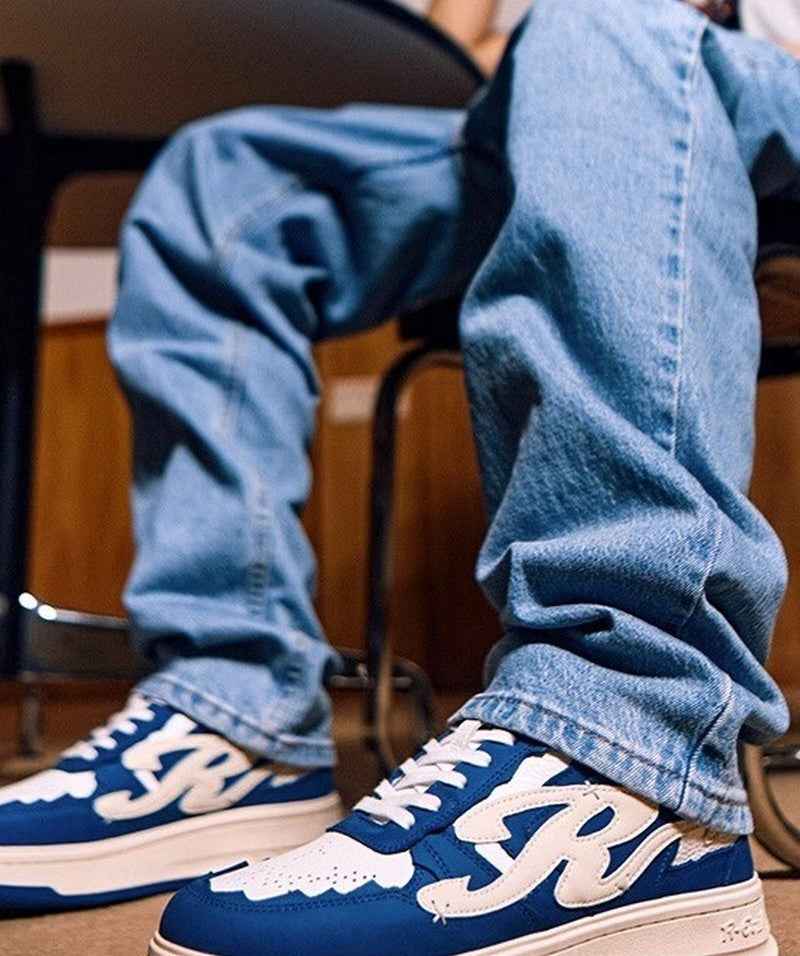 Lightning Platform Sneakers Blue White