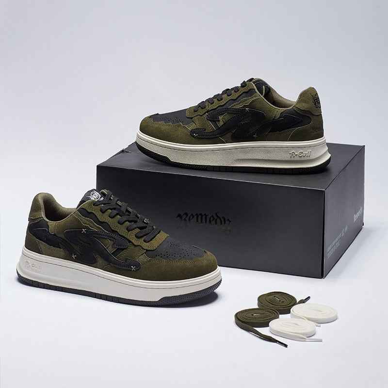 Pattern Platform Sneakers Green