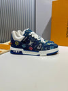 LUV Embroidered Denim Blue Trainer  Sneakers-076 Designer Sneakers