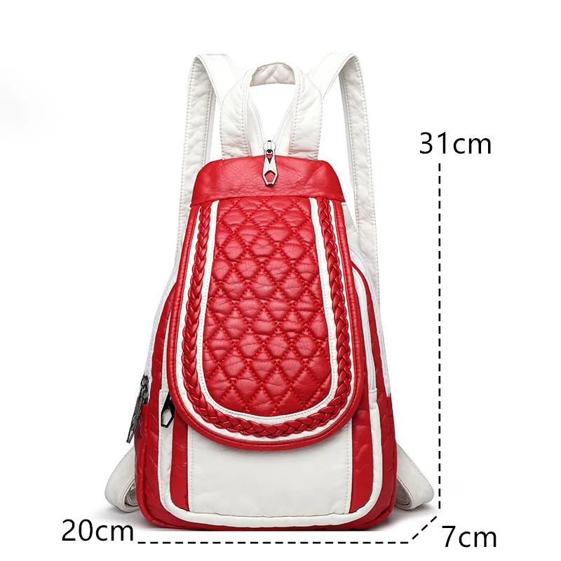 Luxury Vintage Women's Leather Backpack Trendha