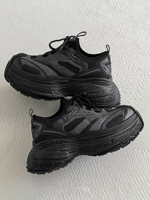 Sneakerhill Mesh Contrast Color Platform Sneakers - sneakerhillcom