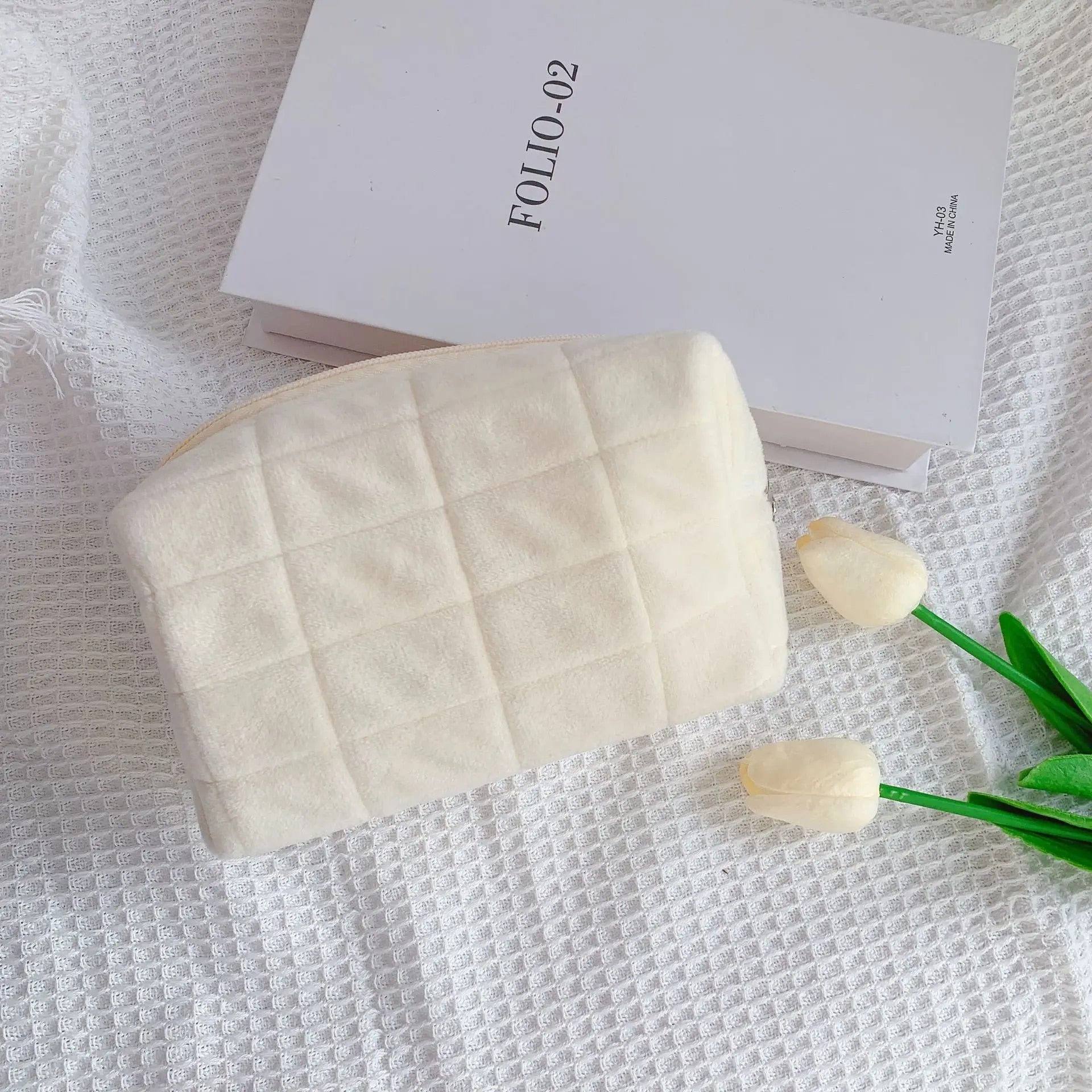 Plush Fur Cosmetic Bag - Zippered Travel Makeup Pouch Nyzzle