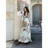 Printed Long With Large Hem Dress Nyzzle