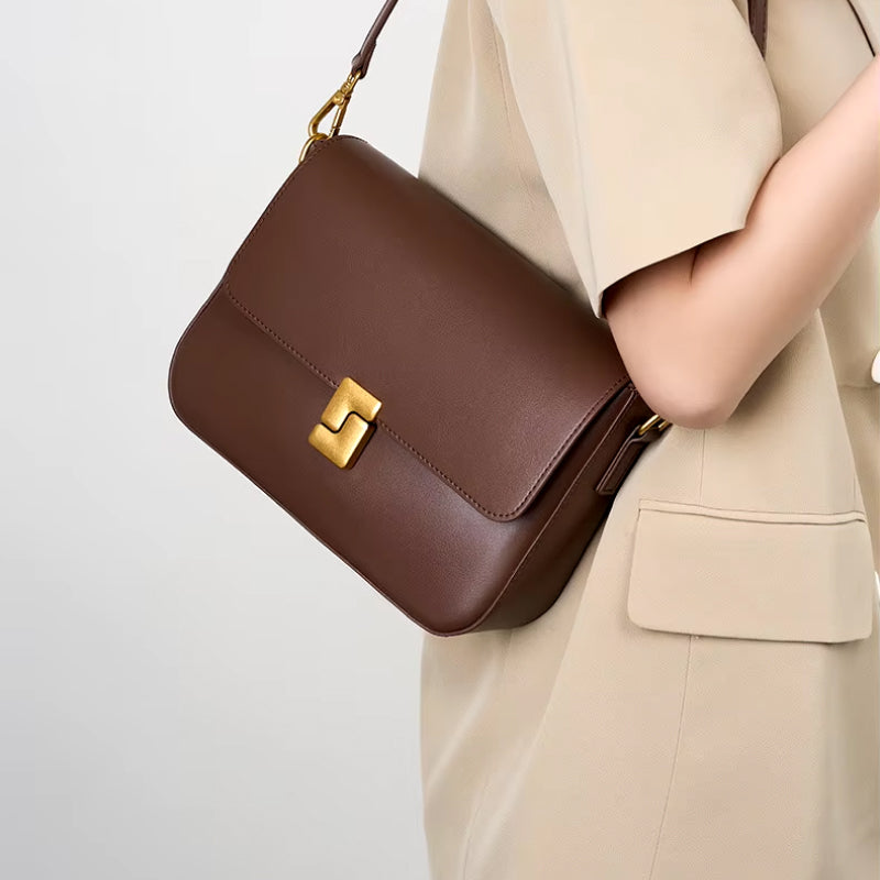 Luxury Genuine Leather Crossbody Small Square Handbag Trendha