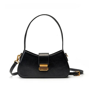 Silver Black Baguette Shoulder Bag Nyzzle