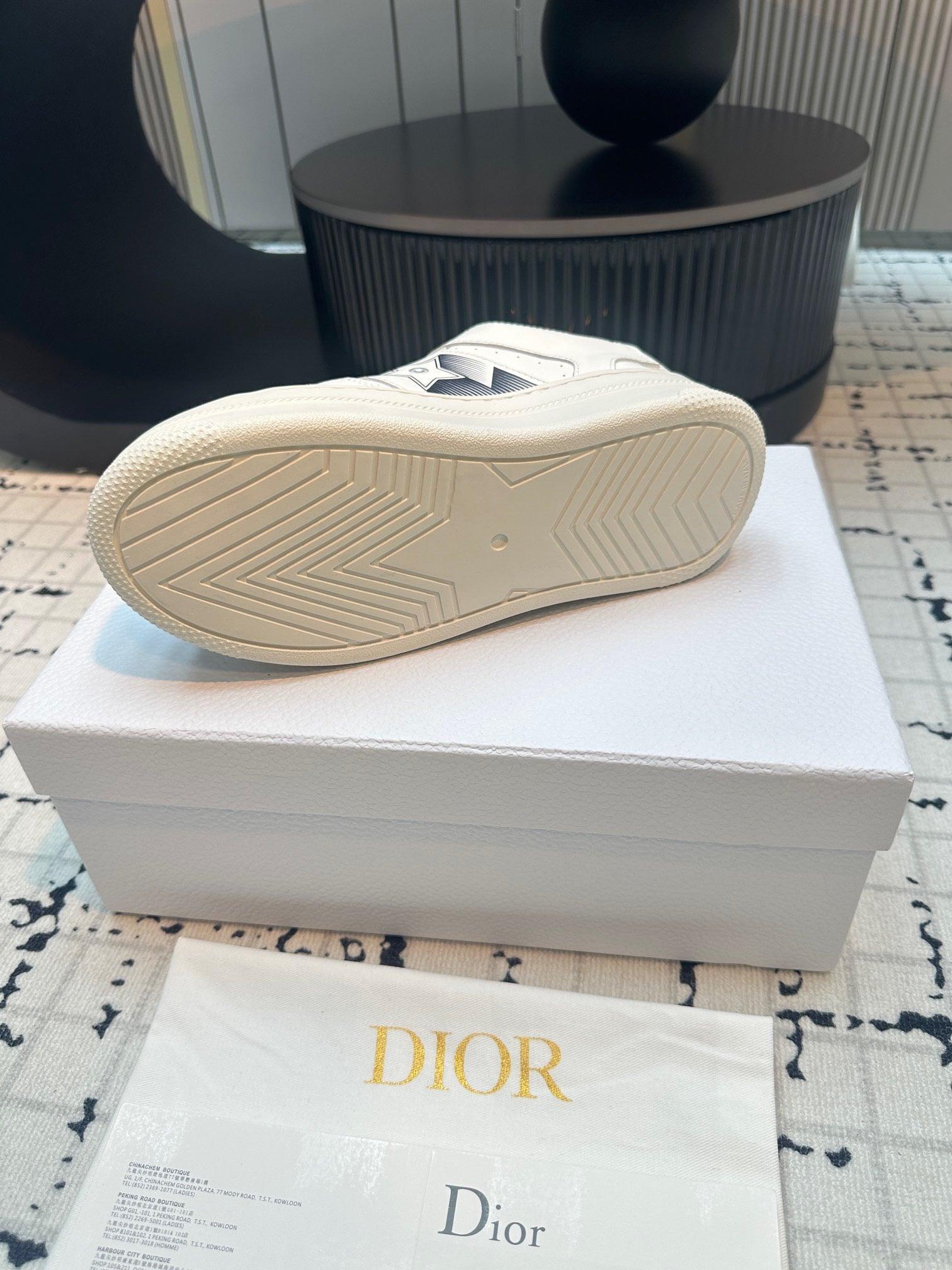 DOR Star Platform Sneaker White Calfskin and Suede-164 Designer Sneakers