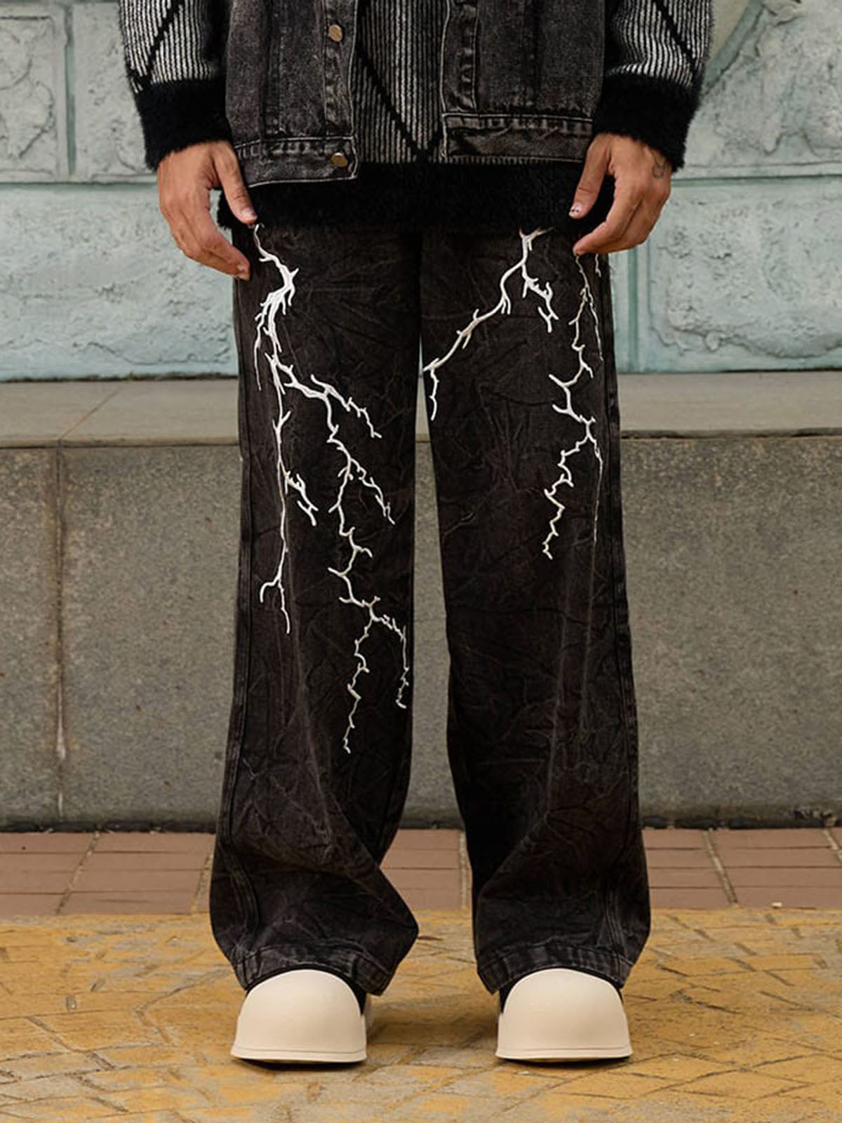 Goatlv High Street Hip-hop Distressed Washed Jeans - 2185 - Goatlv