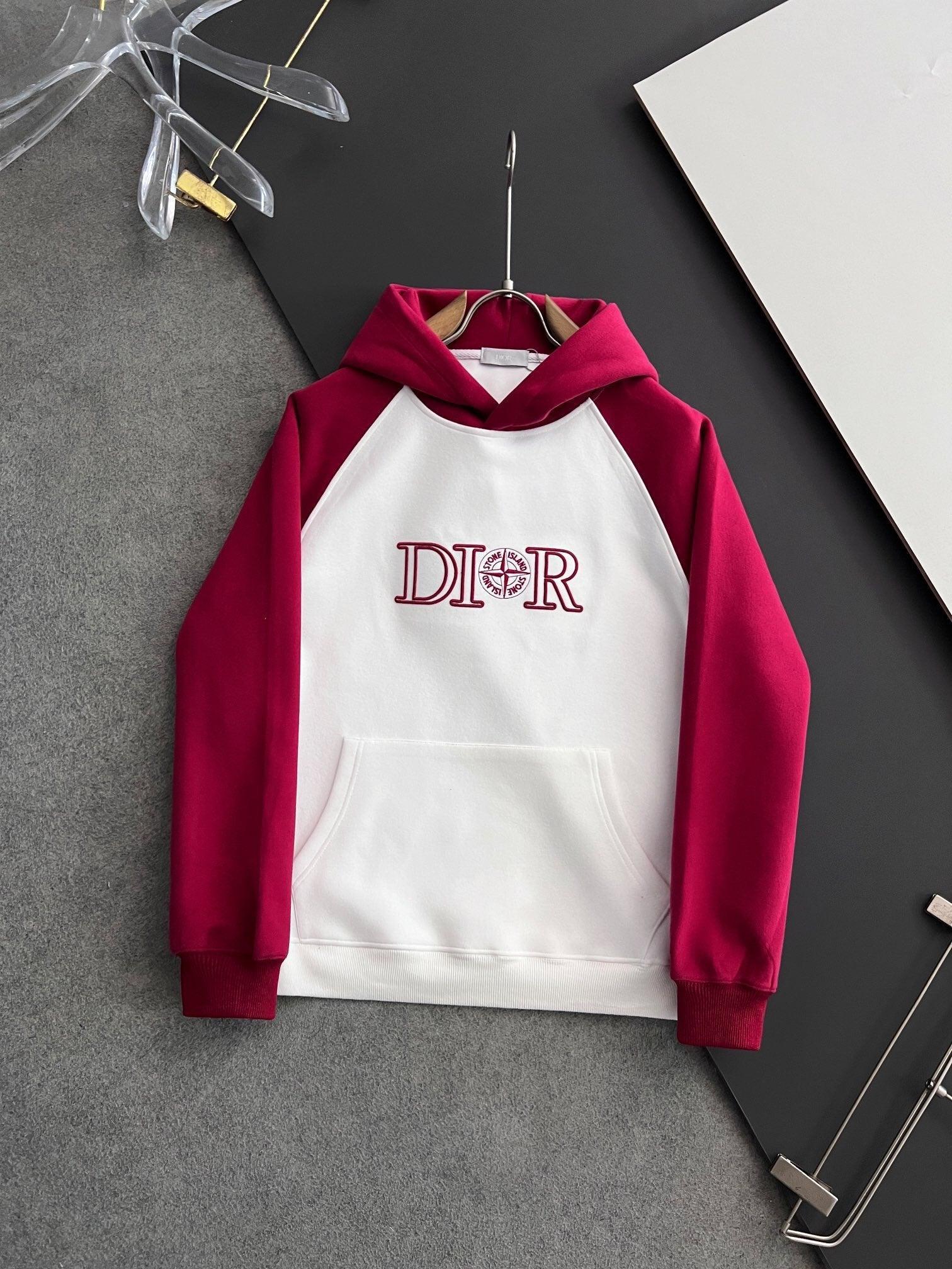 DOR Red and White Hoodie-002 Designer Sneakers