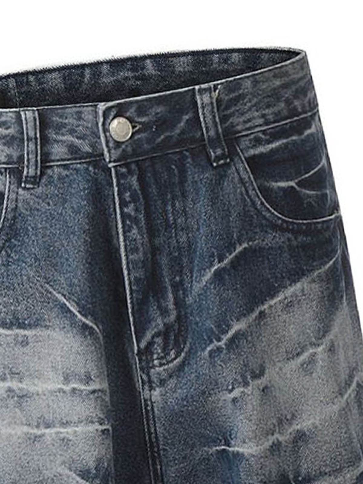 Retro Neutral Washed Straight Jeans - 2261 - Goatlv