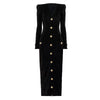 Velvet Long Sleeves Slim Fit Slimming Dress Back Zipper Nyzzle